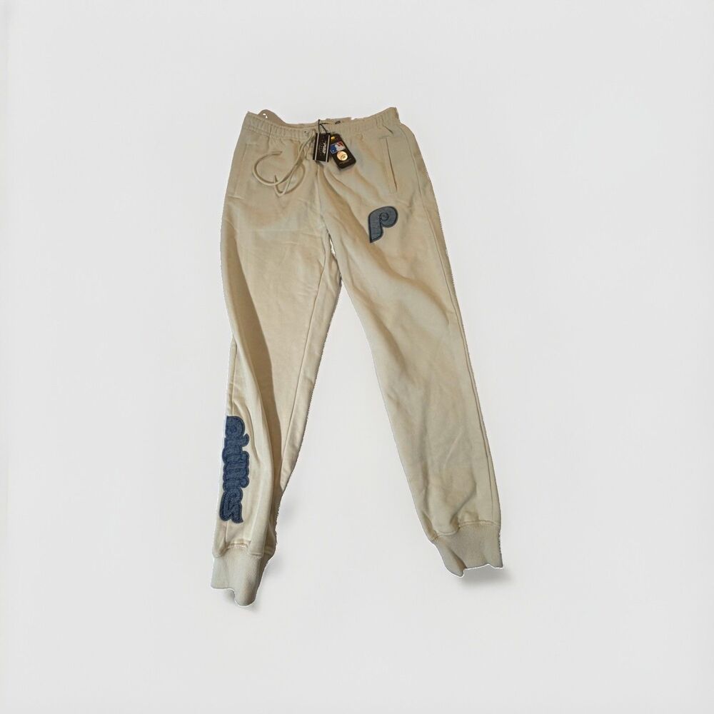 Pro Standard Philadelphia Phillies Jogger Sweatpants Mens Small Cream NWT MLB
